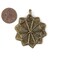The Bead Chest Dark Brass 10-Point Baule Star Pendant (41x47mm): African Tribal Metal Pendant for DIY Jewelry and Necklace